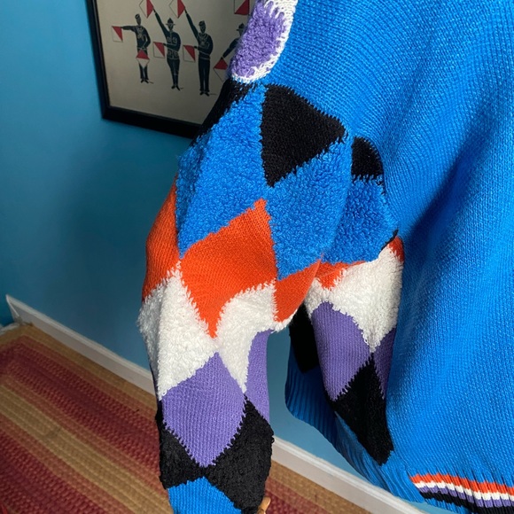 Unisex Harlequin sweater. Never worn cardigan. - Picture 3 of 7